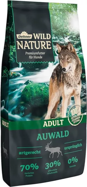 Dehner Wild Nature Hundefutter Auwald,Trockenfutter Getreidefrei/zuckerfrei,12kg