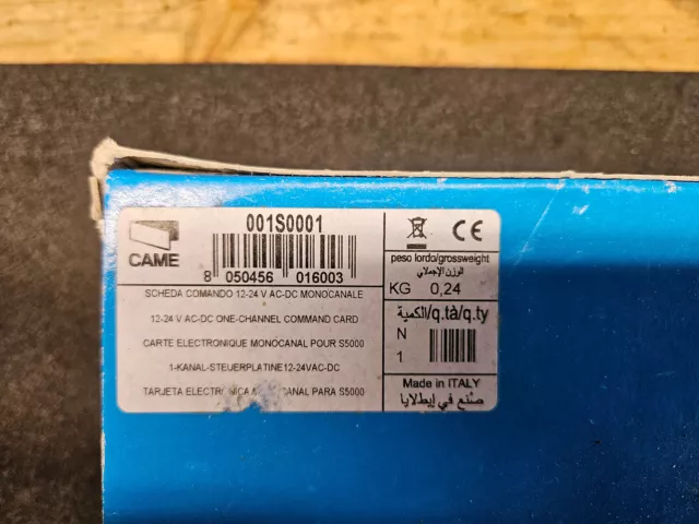 Carte de gestion monocanale pour digicode S5000/S6000/S7000 - CAME