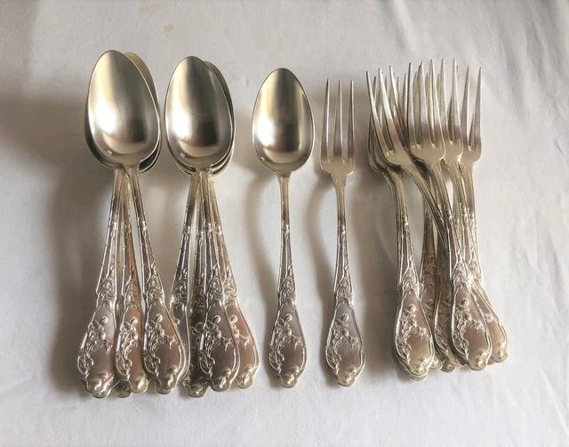 Ménagère BOULENGER Modèle CHARDONS Métal Argenté 10 Fourchette 10 Cuillère 21,5