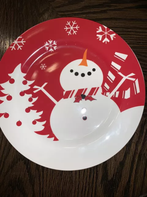 Trisa Snowman ⛄️ Dinner Plate 10 3/4” Stoneware Christmas Winter ❄️ Decor MINT