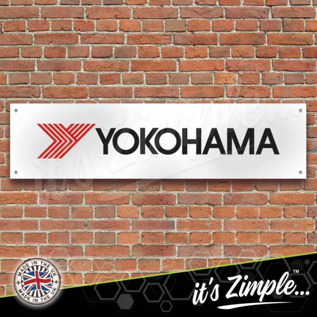 Yokohama Tyres Logo Banner Garage Workshop Sign Printed PVC Trackside Display