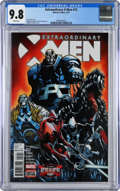 Extraordinary X-Men #12 CGC 9.8 (Sep 2016, Marvel) Jeff Lemire, Apocalypse Wars