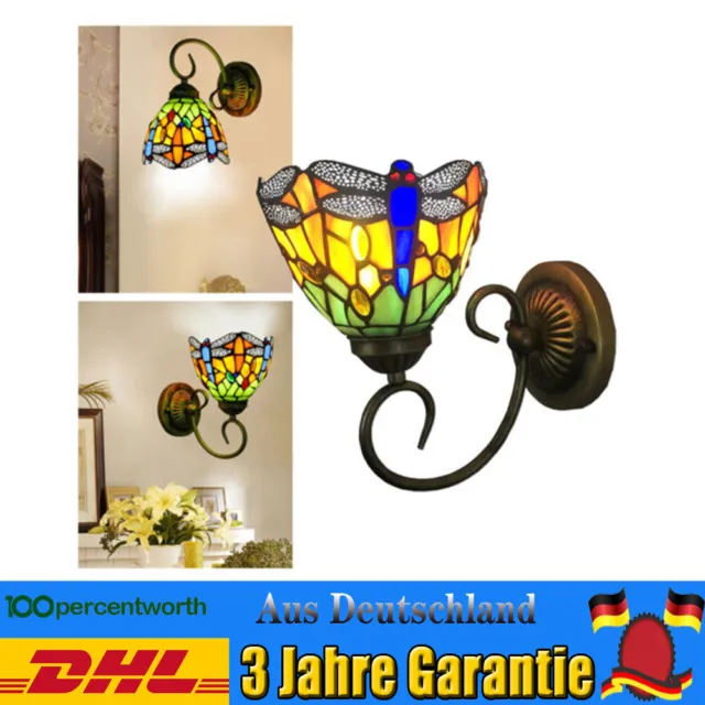 Farblibellen Libelle Tiffany Stil Wandleuchte Deckenfluter Flurbeleuchtung Lampe