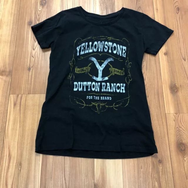 Yellowstone Black Dutton Ranch For The Brand Short Sleeve T-Shirt Women Size L