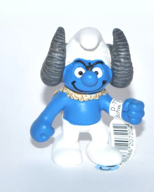 20720-"Widder"-"Aries Smurf"-Schleich-Schlumpf-NEU mit Fähnchen-NEW with tag!!