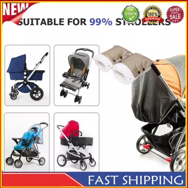 1pair Newborn Push Chair Mid Windproof Infant Clutch Cart Gloves for Outdoor