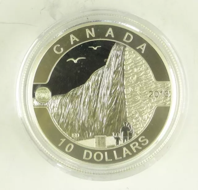 2013 $10 Canadian Fine Silver Commemorative Niagara Falls Coin W/Coa