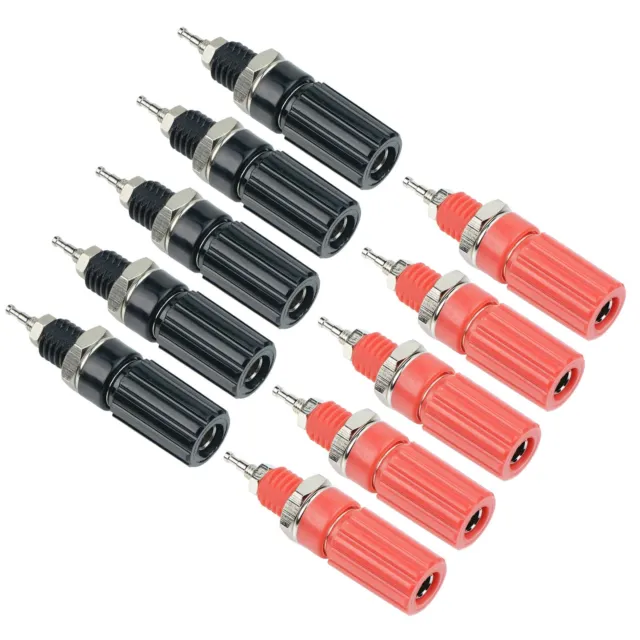 10pcs Red + Black 4mm Binding Post Socket Test Connector 10A SCI R1-09