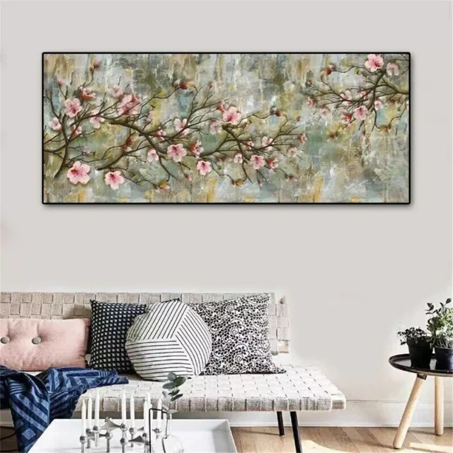 Nordic Cherry Blossoms Canvas Painting Flower on Modern Wall Art Picture Posters