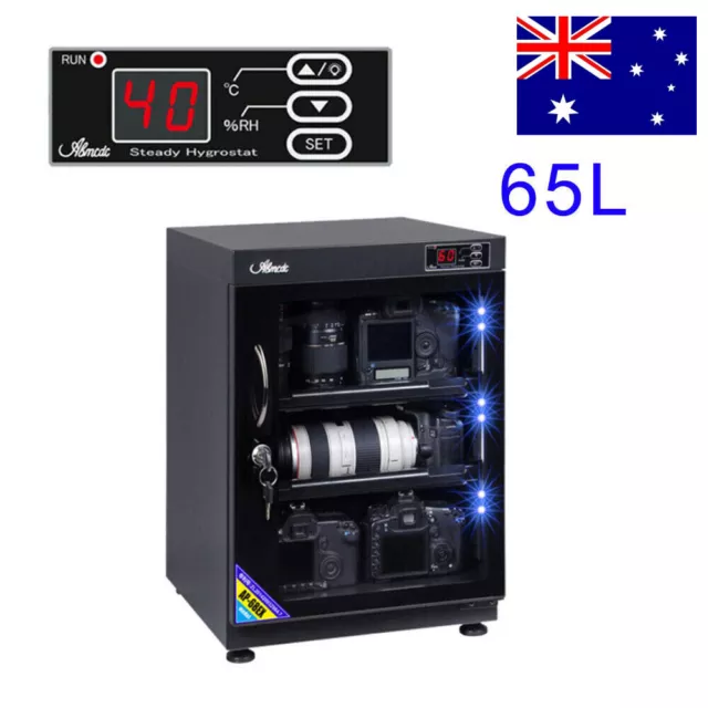 65L Camera Lens Equipment Storage Digital Electronic Dehumidify Dry Cabinet Box