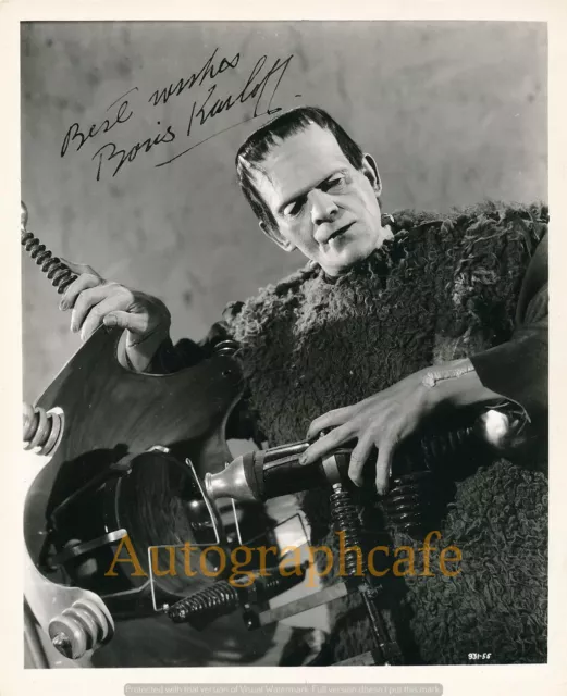 BORIS KARLOFF 10 x 8 Inch Autographed Photo - High Quality Copy Of Original (c)