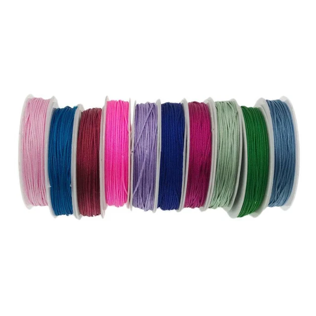 Prettyia Geflochtenes Chinesisches Knotenseil Makramee Nylonschnur Schnur 0,8 mm