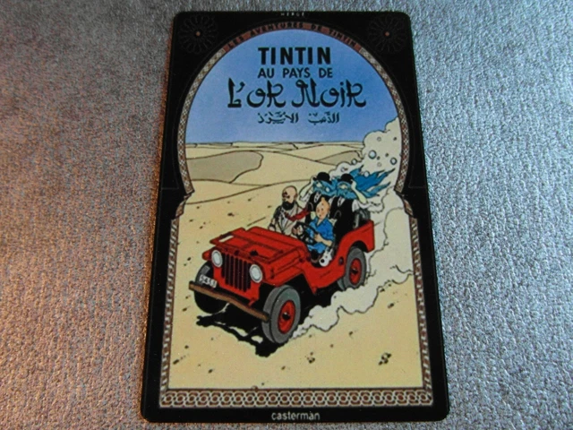 TINTIN AU PAYS DE L'OR NOIR CARTE 2/27 COLLECTION TINTIN HERGE