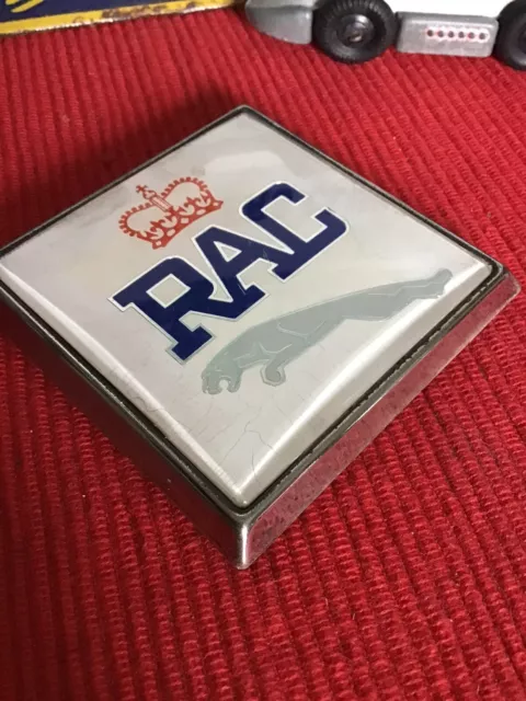 Vintage JAGUAR RAC Car Grill Badge - RAC JAGUAR Car Grille Badge - Good Used Con