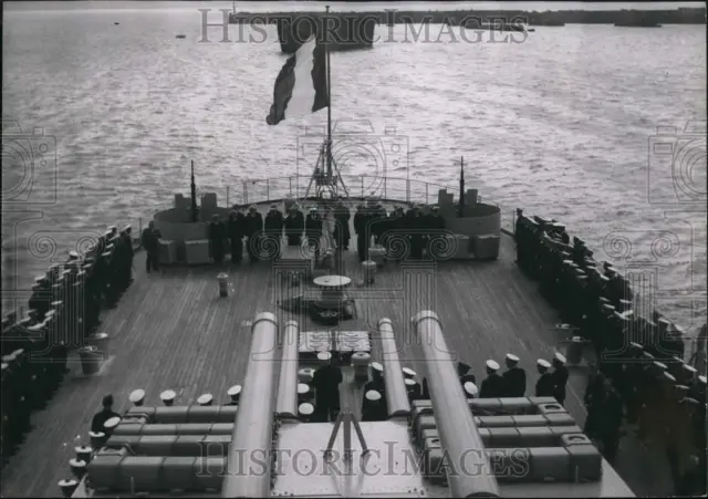 1955 Press Photo French School Ship "Jeanne D'Arc" Sails Around The World