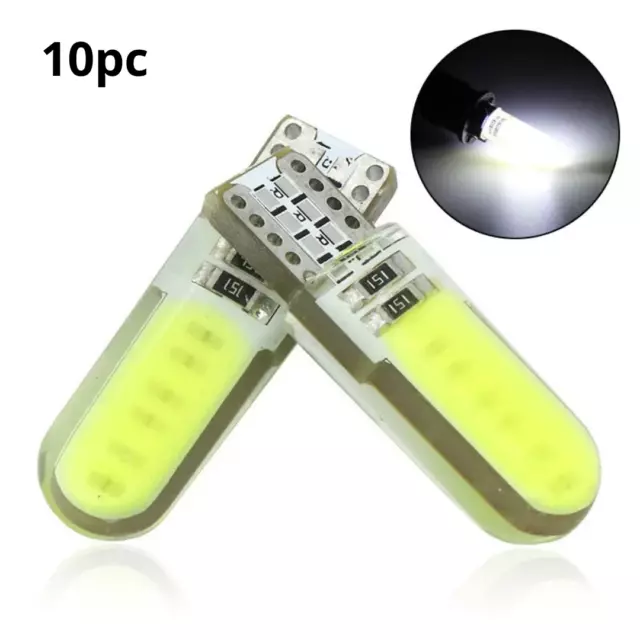 10x T10 W5W 12V COB LED Lampadina Led Universale per Auto Interna luce bianca