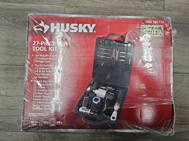 HUSKY HDK1008 27-Piece Air Tool Kit - 1006 769 716 - New, Ships Free!