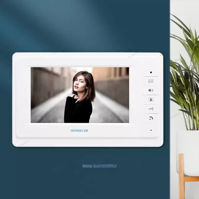 HOMSECUR XM701 Moniteur d'intérieur Pour Interphone Maison Vidéo&Audio