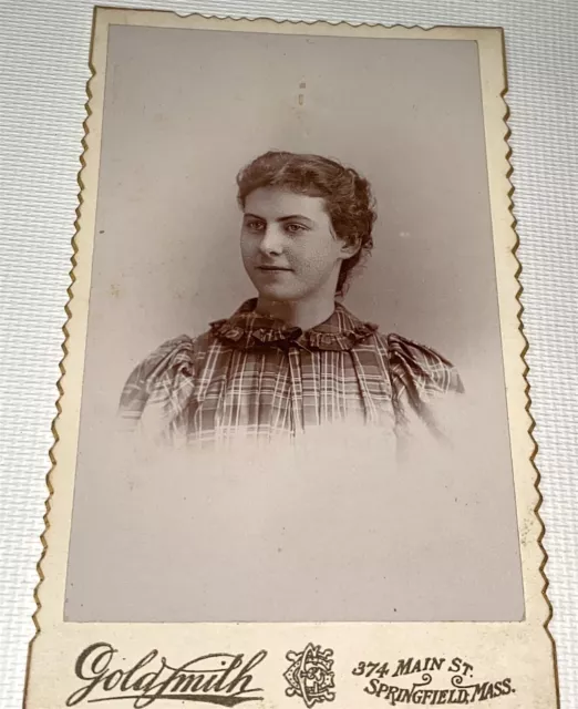 Rare Antique American ID'd & Dated Victorian Girl, Springfield, MA CDV Photo! US