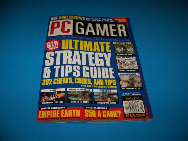 VINTAGE COMPUTER VIDEO Game Magazine 2001 PC Gamer 