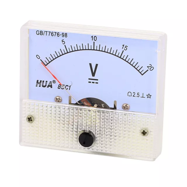 DC 0-20V Analog Volt Voltage Panel Meter Voltmeter Gauge 85C1