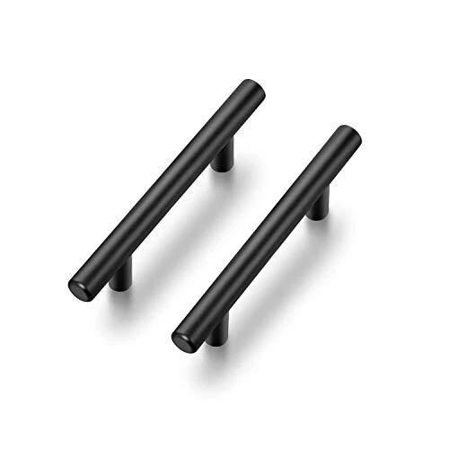 Matte Black Stainless Steel Cabinet Pulls, 30-Pack, 5"L