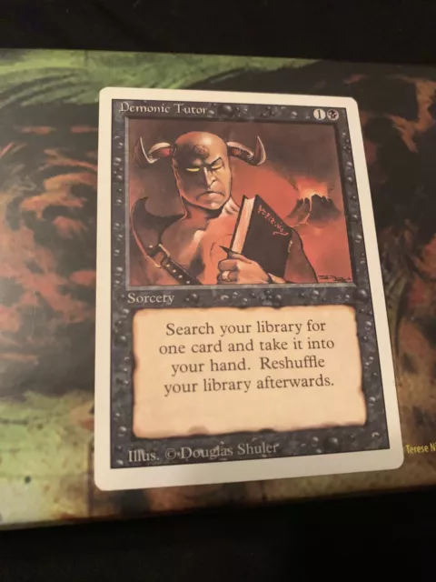 MTG Demonic Tutor Revised Edition Regular Uncommon MTG Demonic Tutor Revised Edition Regular Uncommon