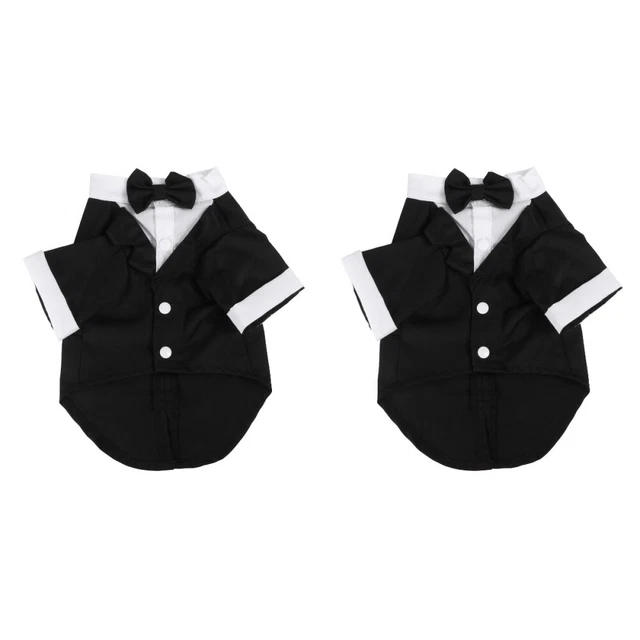 pet dog costume 2 stücke Hundekleidung Pet Anzug Fliege Kostüm Welpe Formale Kle