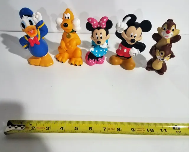 Disney Store London 5" Figure Lot - Mickey, Minnie, Pluto, Donald, Chip N' Dale