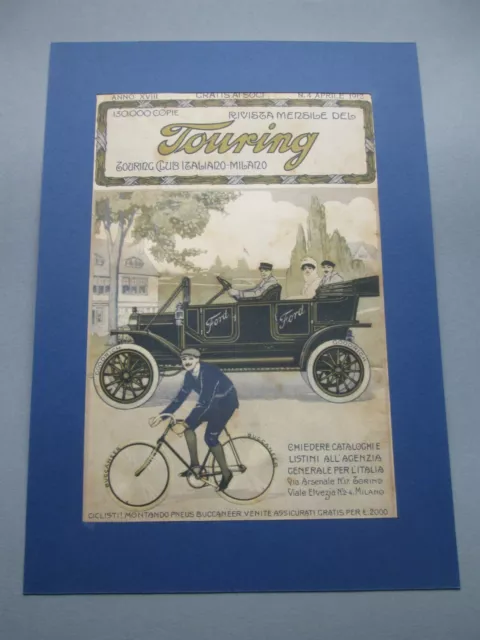 Pubblicita Pneumatici "Pneus Pirelli Buccaneer E Goodrich" Stampa Vintage 1912 