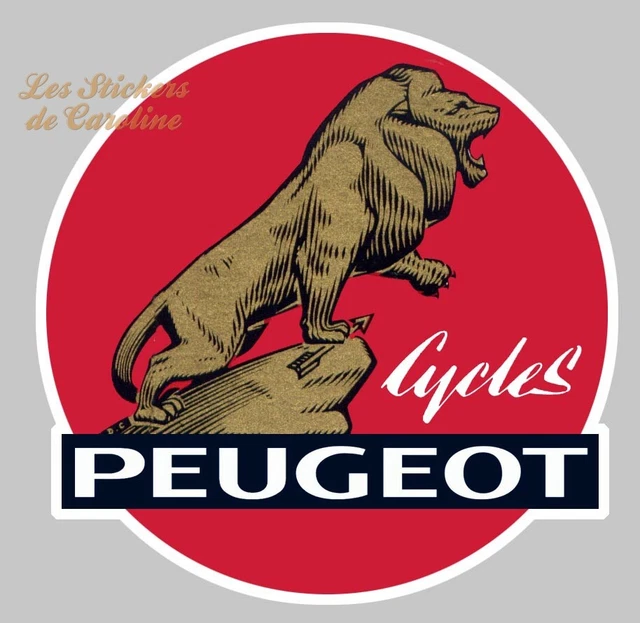 STICKER CYCLES PEUGEOT Vintage Autocollant Lion Velo Logo Pa127