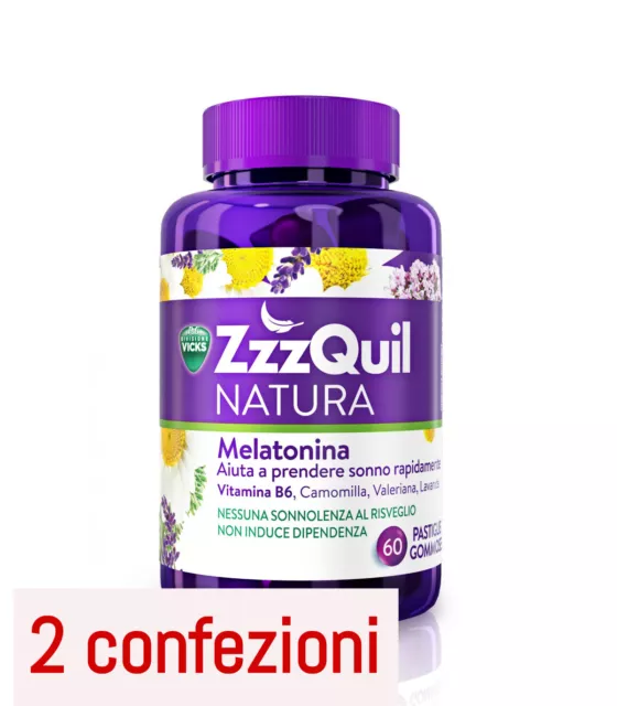 VICKS ZZZQUIL NATURA 60 pastiglie gommose - 2 CONFEZIONI ►PROMO◄