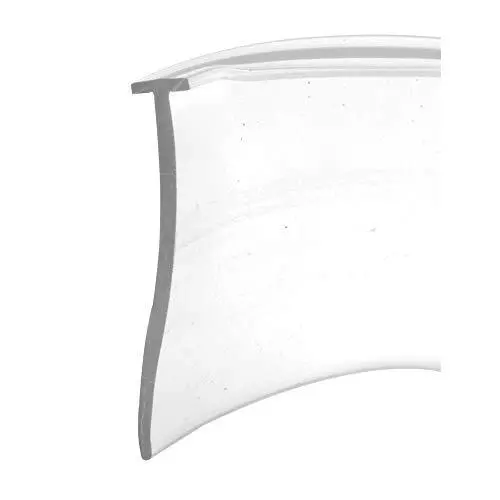 Shower Door Bottom Seal 36 x 1 x 5/32 Inch Clear Vinyl Strip and Sweep T Shaped
