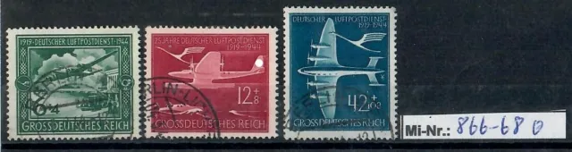 Deutsches Reich Mi-Nr.: 866-68 Luftpostdienst 1944 sauber gestempelter Satz