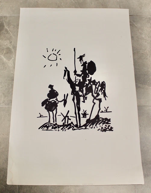 One Picasso Don Quixote 1974 fine art print by Haddad 23x35 on heavy paper One Picasso Don Quixote 1974 fine art print by Haddad 23x35 on heavy paper