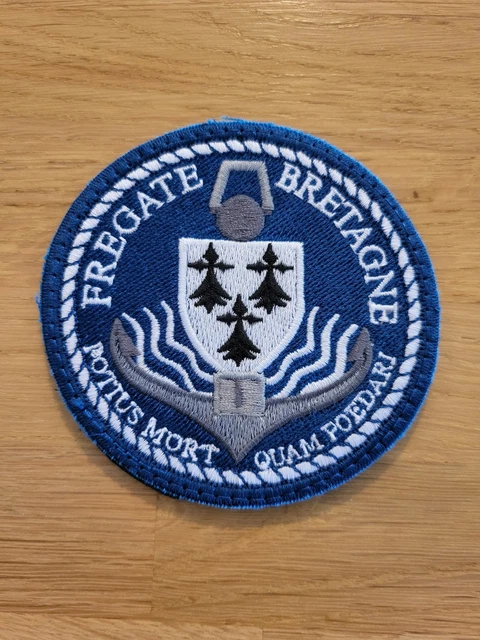 Patch Marine Nationale - Frégate FORBIN - Écusson Tissu Scratch 90mm - ORIGINAL