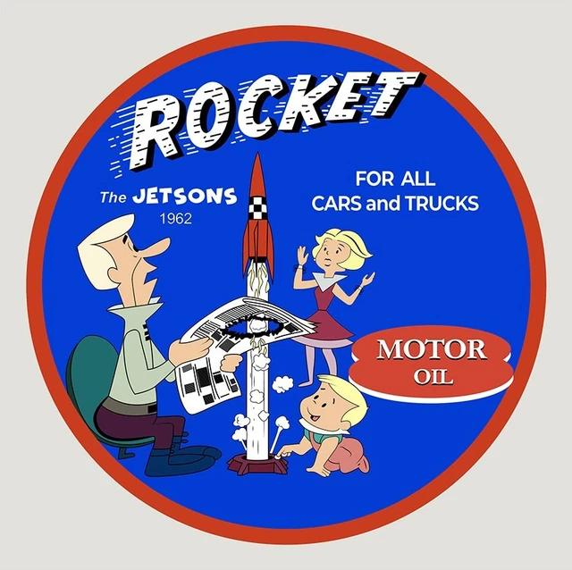 JETSONS ROCKET MOTOR Oil Metal Sign PicClick AU