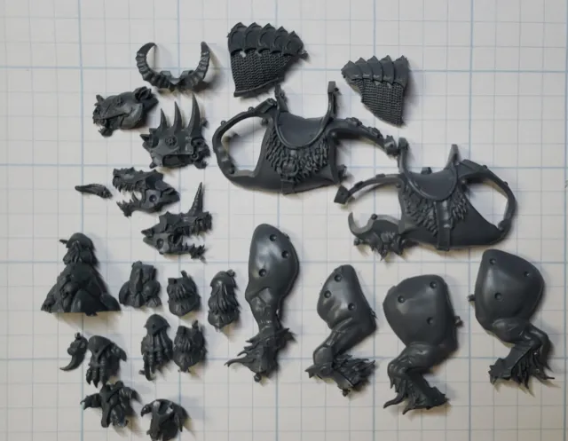 Age of Sigmar Slaves to Darkness Bits Chaos Lord Drakocephalus Head Body Legs