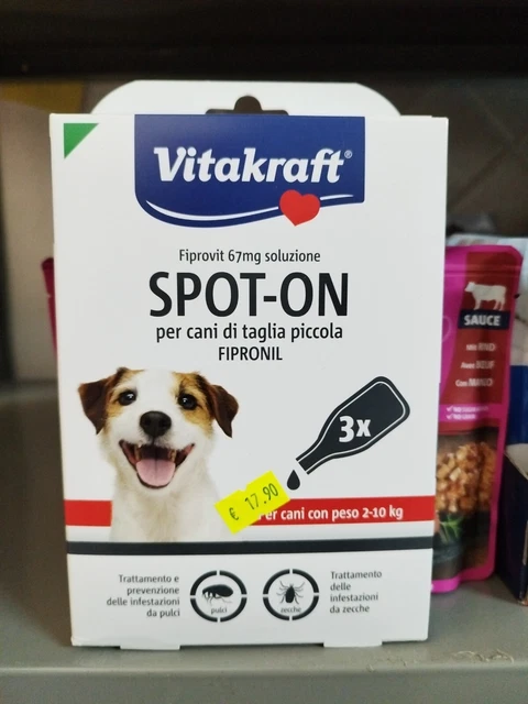 Antiparassitario Fipronil Vitakraft spot-on cani taglia media (2-10 kg)67 mg