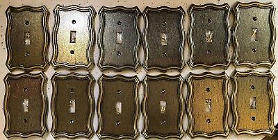 12 Victorian Solid Heavy Metal antique Vintage style Switch Wall Covers outlets