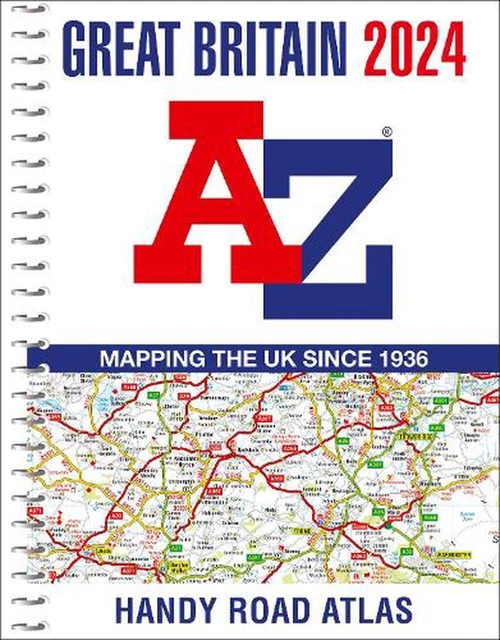 GREAT BRITAIN AZ Handy Road Atlas 2024 (A5 Spiral) by AZ maps Spiral