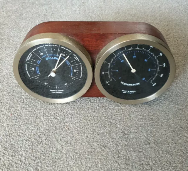 Short & Mason Barometer & Thermometer Kenneth Grange Ranger Desk Barometer MCM.