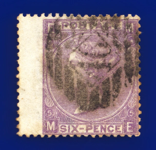 1865 SG97 6d Lilac (Hyphen) Plate 5 J73(2) ME London Good Used Cat £140 dklu