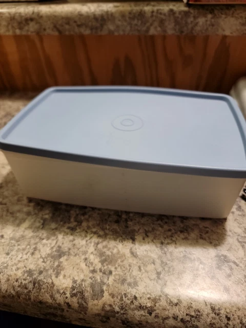 VINTAGE TUPPERWARE BLUE Rectangle Storage Container 713 $10.00 - PicClick