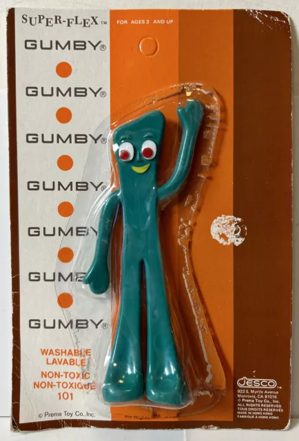 Vintage 1980s GUMBY Super-Flex Bendy Toy 6" Bendable Figure Jesco