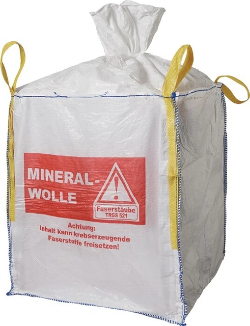 Transportsack Big Bag L 900mm B 900mm H1100mm Trgf150kg AufdruckMineralwolle