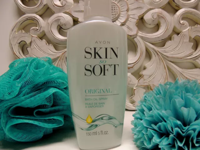 Avon Skin So Soft SSS Bath Oil Original 150ml No Spray Pump - Bonus Empty Bottle 2