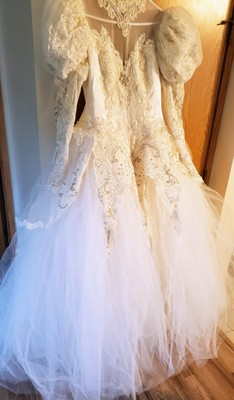 Vintage Eve of Milady Wedding Dress, elegant eve of milady wedding gown, wedding