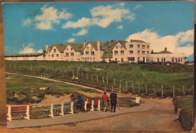 Irish Postcard BUNDORAN Beach Great Southern Hotel Donegal Bay Ireland NPO 1983