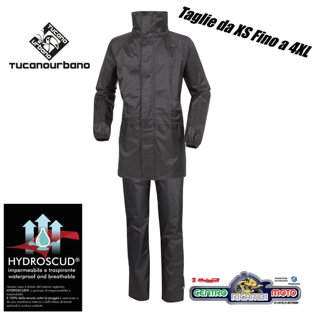 Tuta Completo Antipioggia Giacca E Pantalone Tucano Urbano Set Diluvio Hydroscud